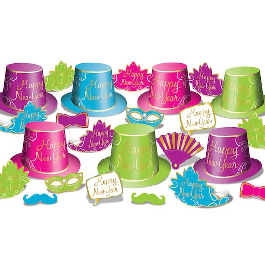 Beistle Simply Paper New Year's Eve Party Accessory Kit